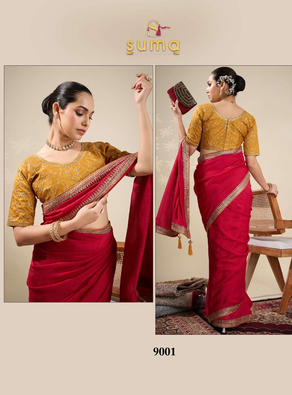 Suma Designer Anumati Vichitra Silk Saree Collection - Amrah Wholesale