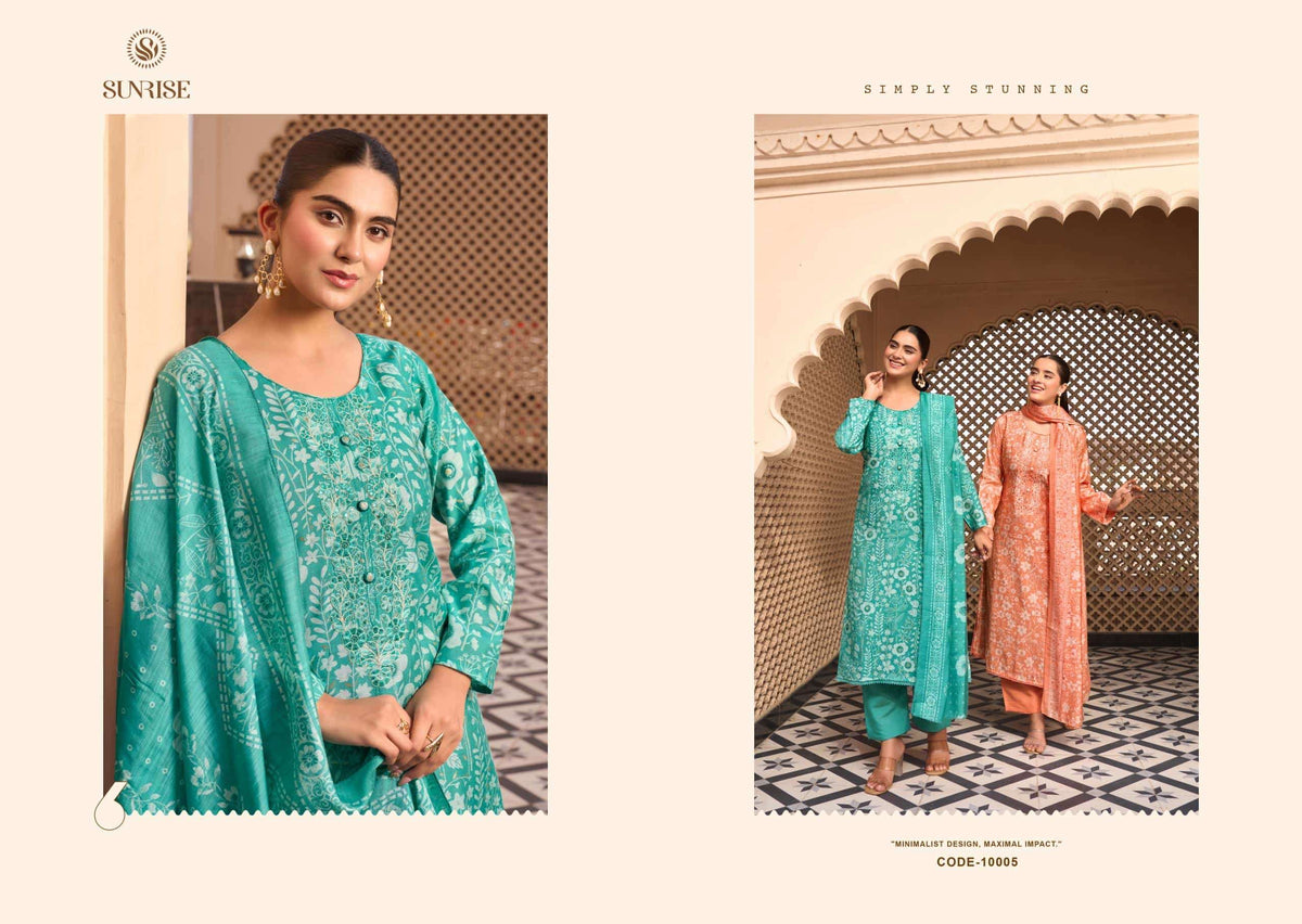 Sunrise Sabaya Silk Vol 10 Vintage Silk Dress Material