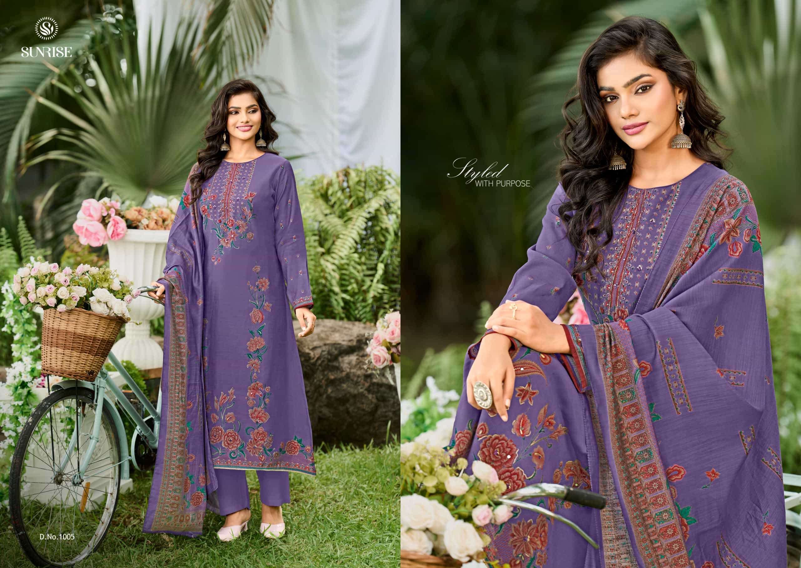 Sunrise Sahira Vintage Silk Designer Dress Material Wholesale Catalogue