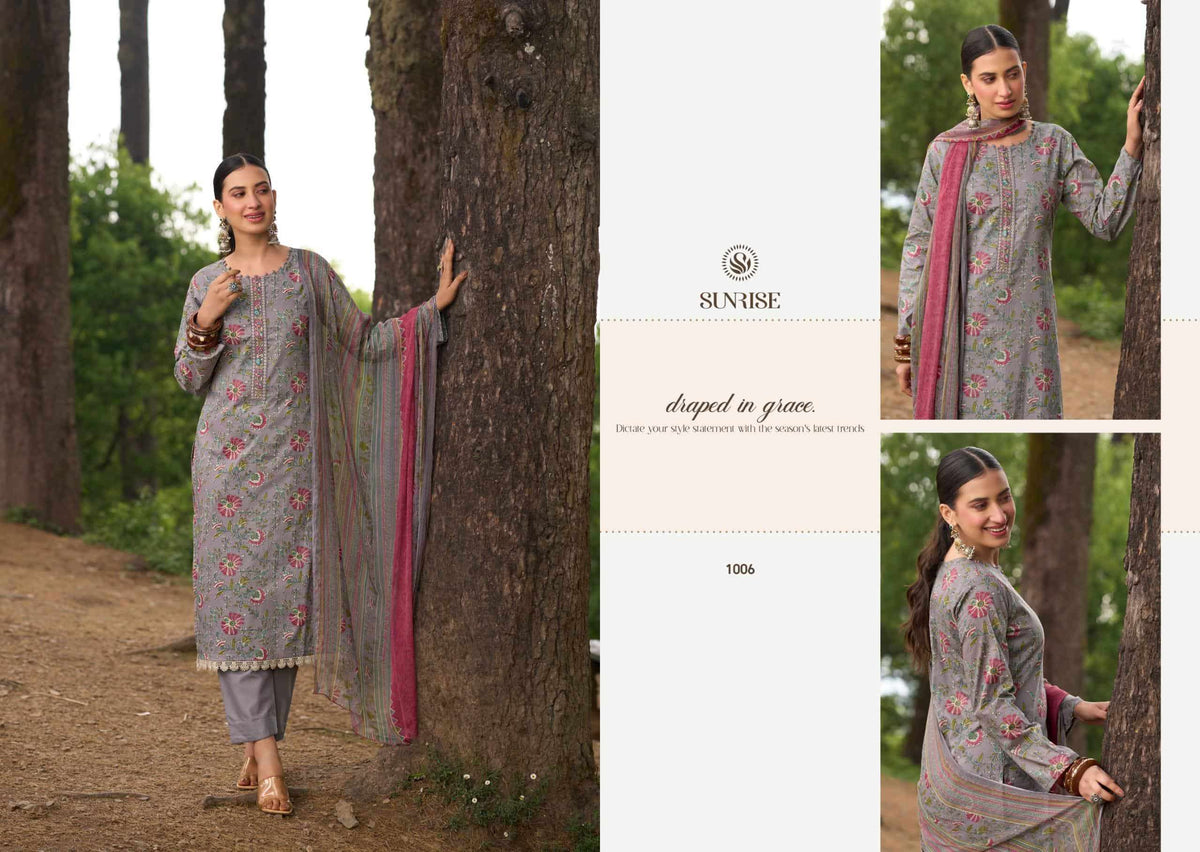 Sunrise Sajni Cambric Lawn Cotton Dress Material