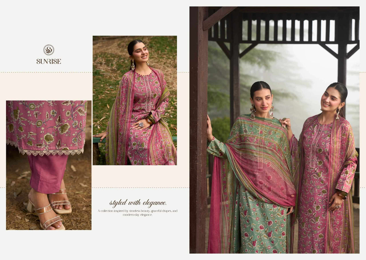 Sunrise Sajni Cambric Lawn Cotton Dress Material