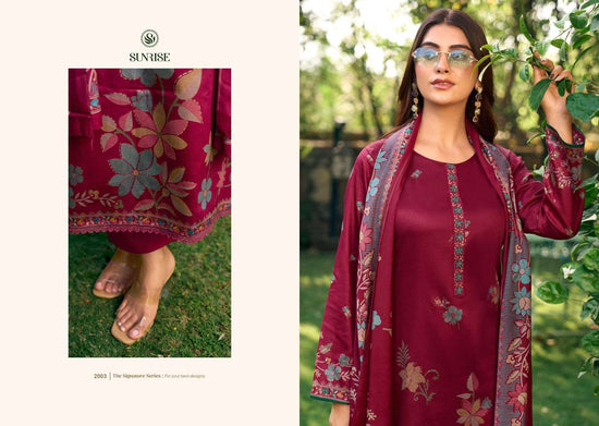 Sunrise Sanaya Vol 2 Heavy Jam Satin Embroidered Dress Material