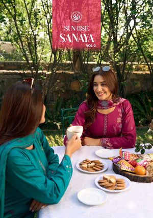 Sunrise Sanaya Vol 2 Heavy Jam Satin Embroidered Dress Material