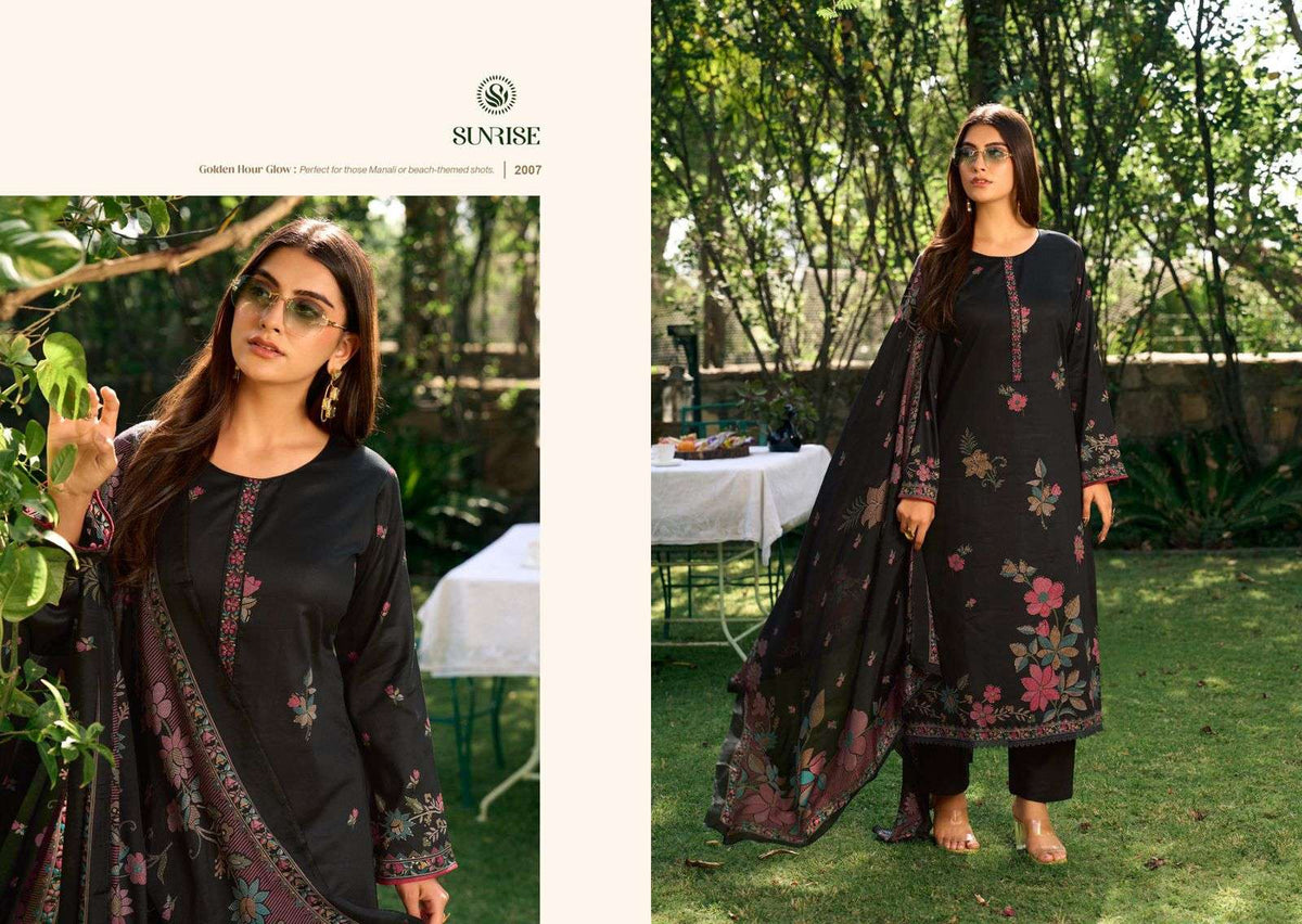Sunrise Sanaya Vol 2 Heavy Jam Satin Embroidered Dress Material