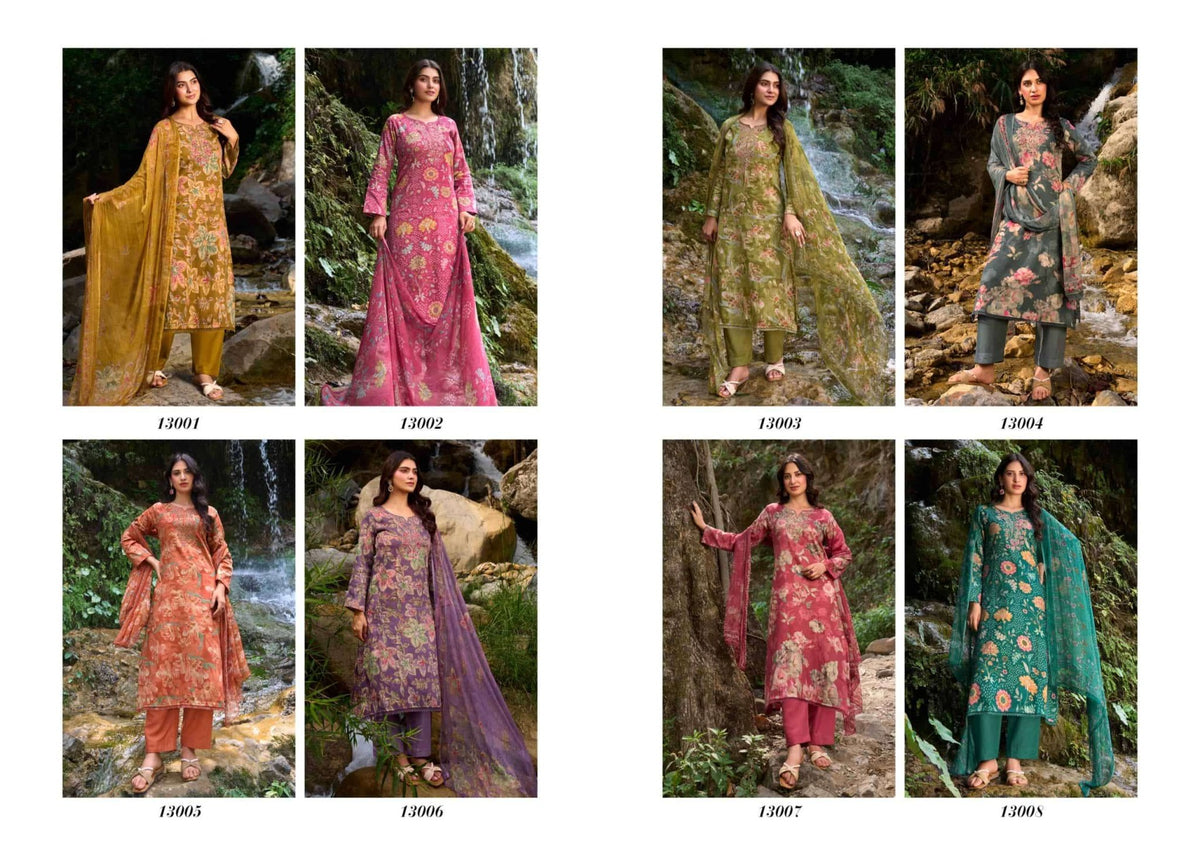 Sunrise Sania Vol 13 Jam Satin Dress Material - Amrah Wholesale