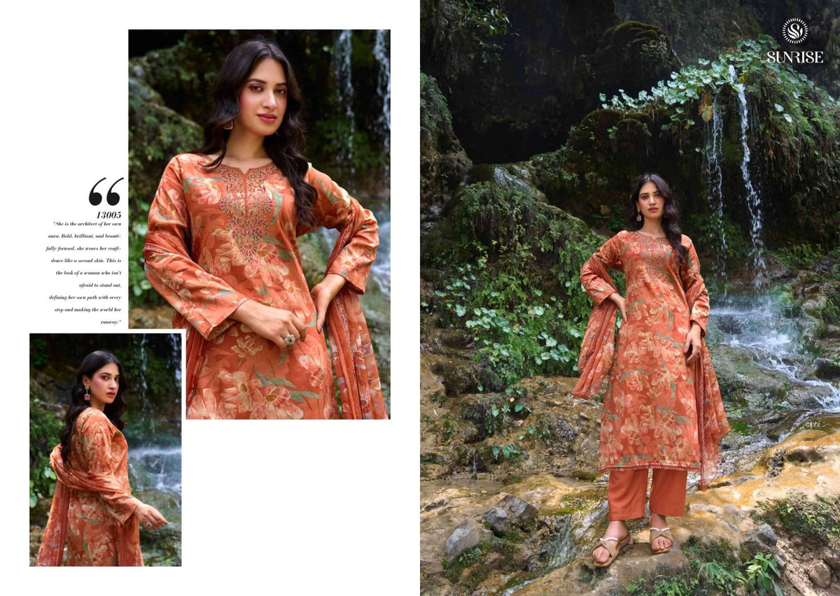 Sunrise Sania Vol 13 Jam Satin Dress Material - Amrah Wholesale