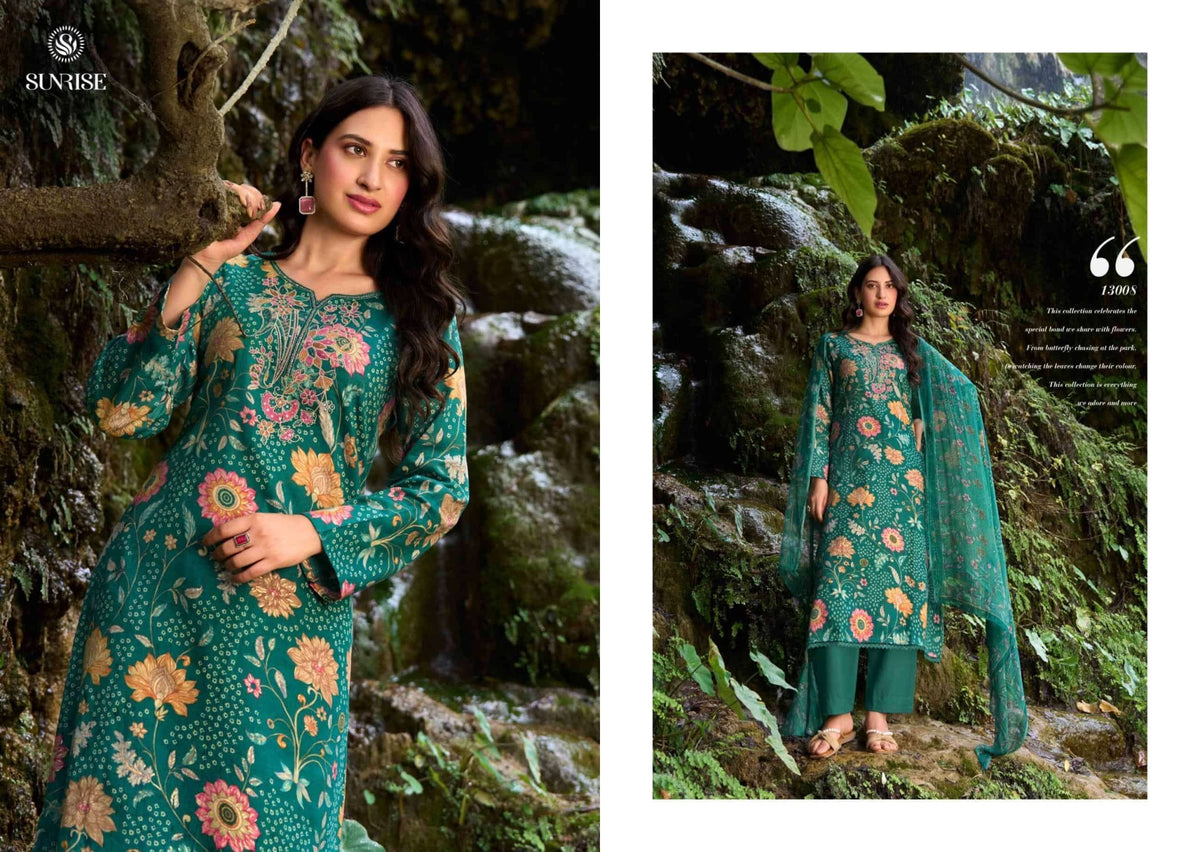 Sunrise Sania Vol 13 Jam Satin Dress Material - Amrah Wholesale