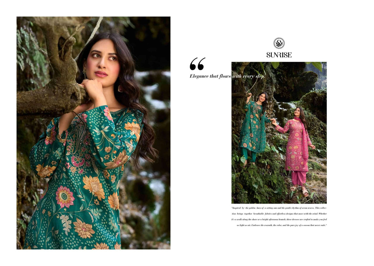 Sunrise Sania Vol 13 Jam Satin Dress Material - Amrah Wholesale