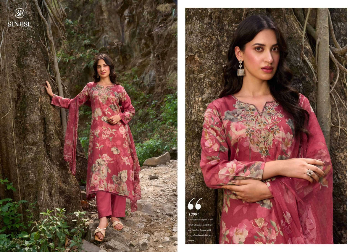Sunrise Sania Vol 13 Jam Satin Dress Material - Amrah Wholesale