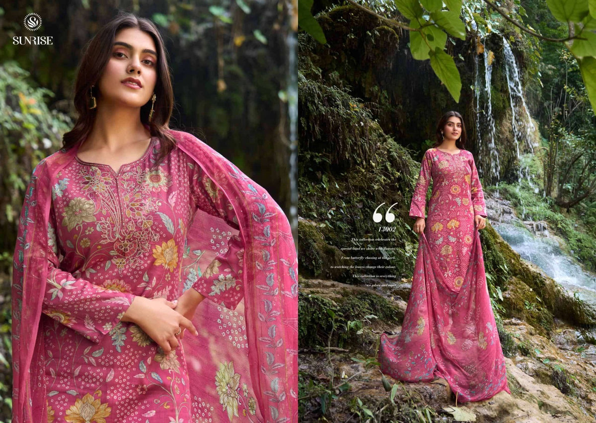 Sunrise Sania Vol 13 Jam Satin Dress Material - Amrah Wholesale