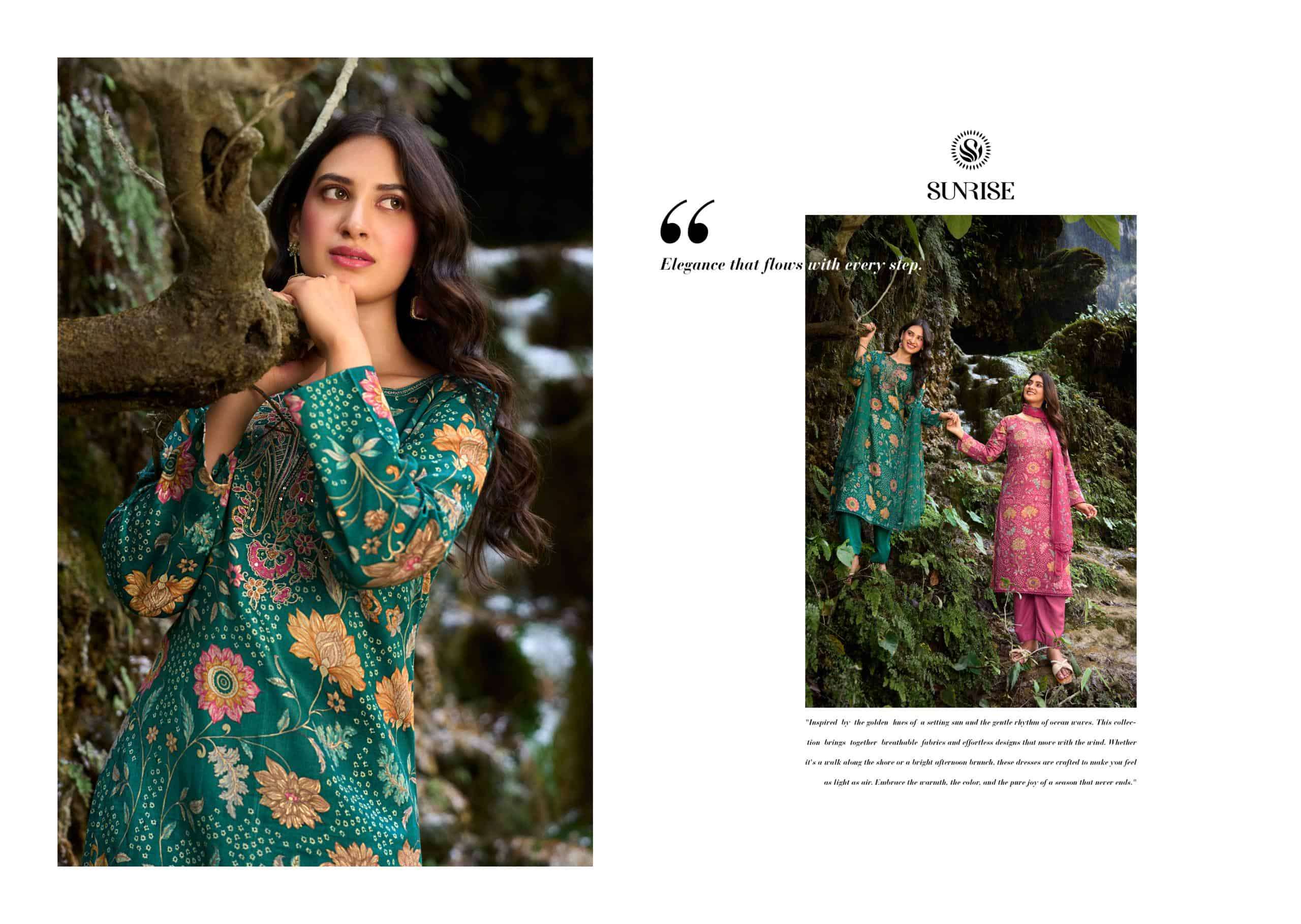 Sunrise Sania Vol 13 Jam Satin Dress Material