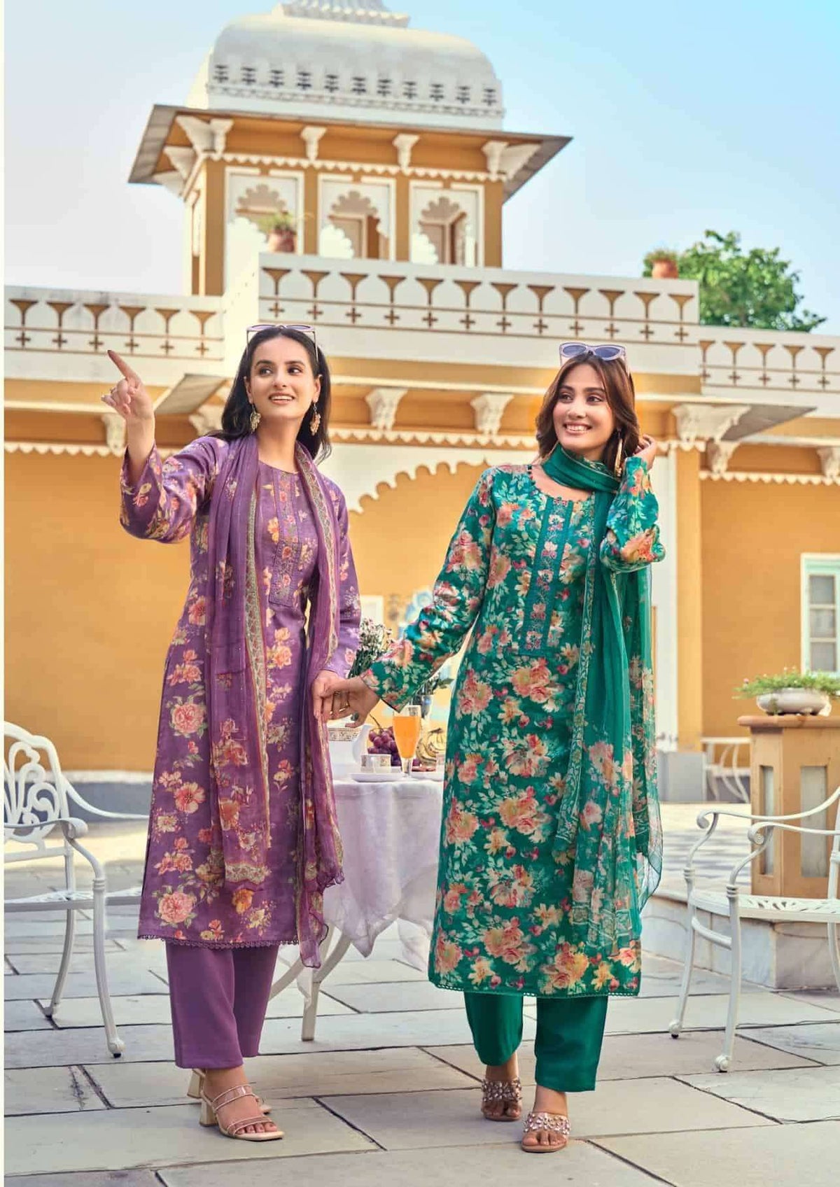 Sunrise Sania Vol 14 Jam Satin Embroidered Dress Material