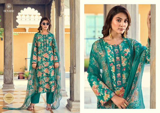 Sunrise Sania Vol 14 Jam Satin Embroidered Dress Material