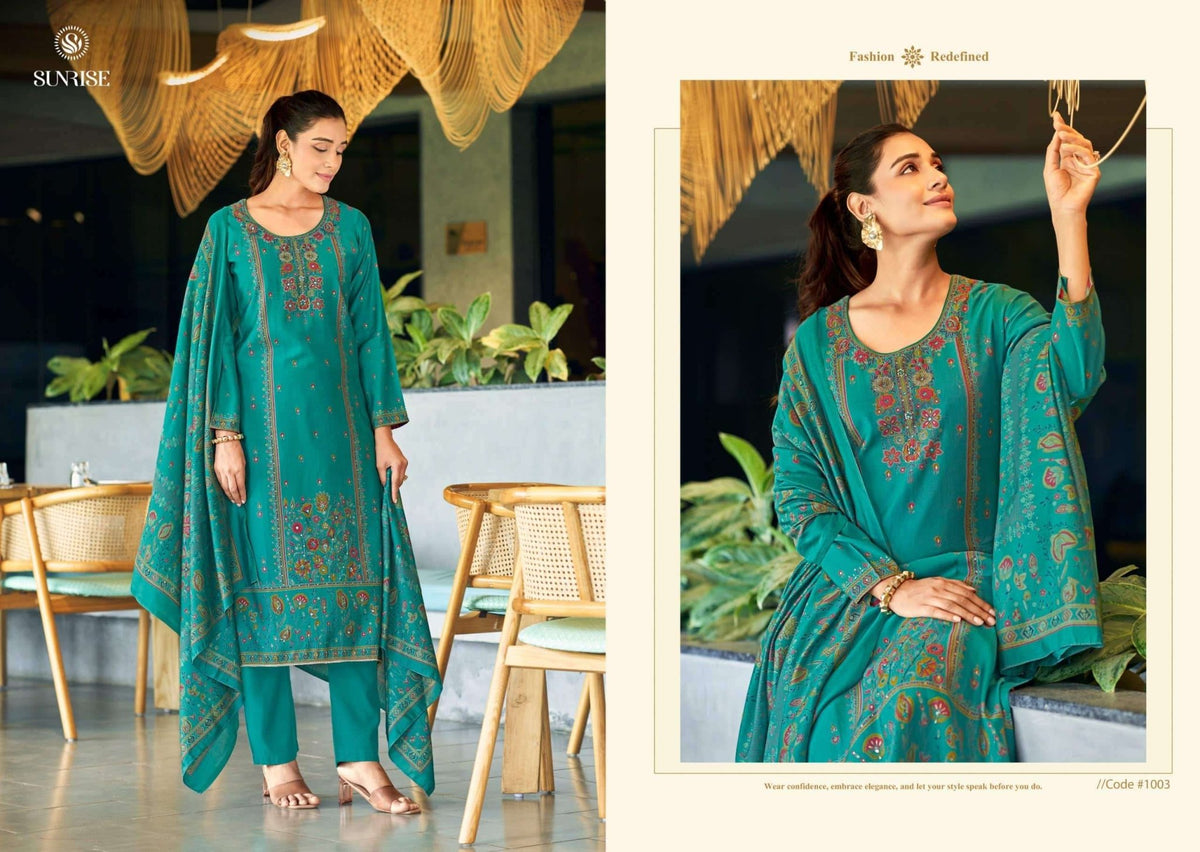 Sunrise Sefali Modal Silk Dress Material - Amrah Wholesale