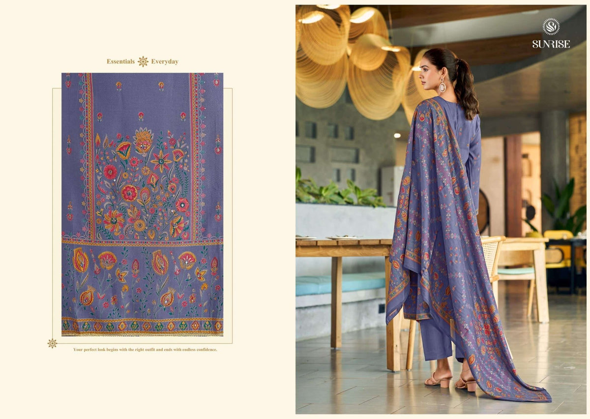 Sunrise Sefali Modal Silk Dress Material - Amrah Wholesale