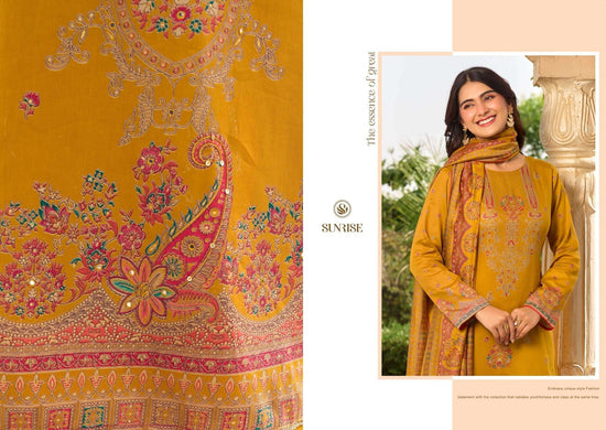 Sunrise Senorita Heavy Jam Satin Dress Material - Amrah Wholesale