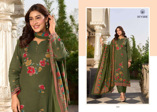 Sunrise Senorita Heavy Jam Satin Dress Material - Amrah Wholesale
