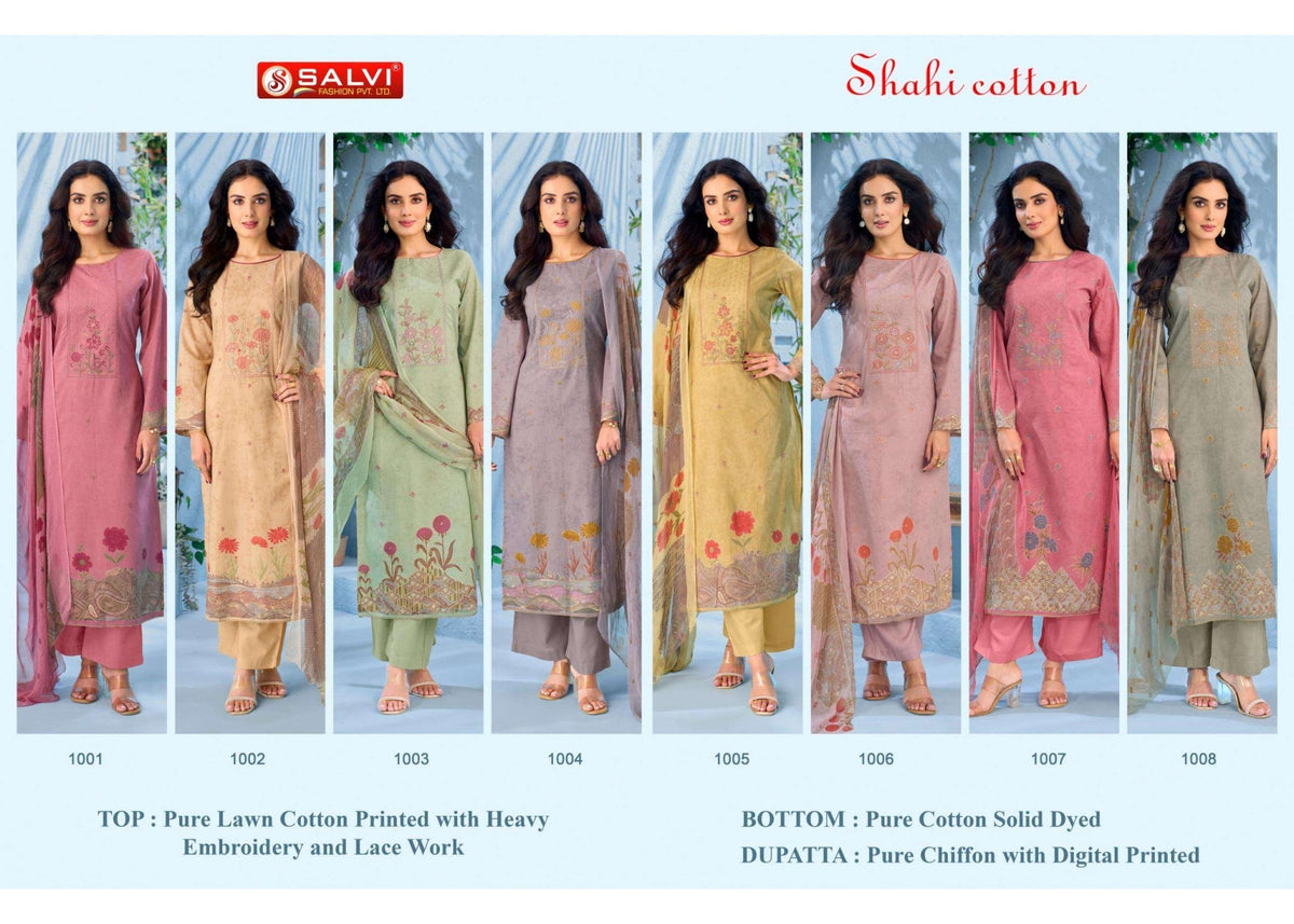 Sunrise Shahi Cotton Lawn Dress Material - Amrah Wholesale