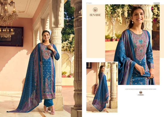 Sunrise Sunrise Shilpa Vol 13 Heavy Jam Satin Dress Material