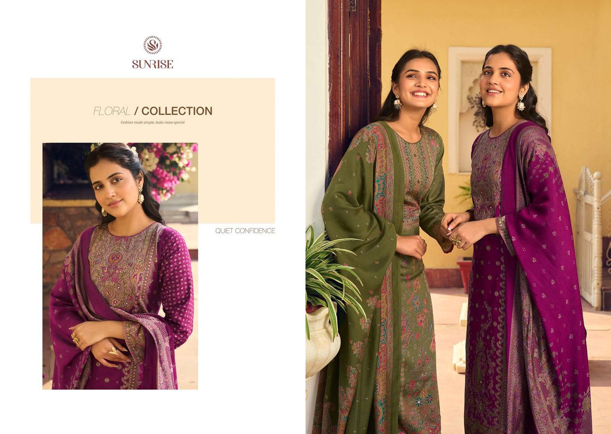 Sunrise Sunrise Shilpa Vol 13 Heavy Jam Satin Dress Material