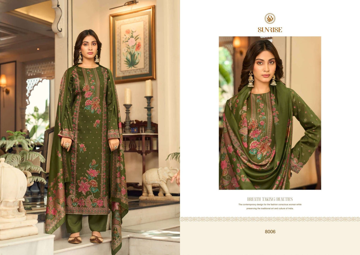 Sunrise Shilpa Vol 8 Heavy Jam Satin Dress Material - Amrah Wholesale