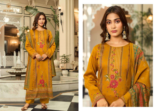 Sunrise Shilpa Vol 8 Heavy Jam Satin Dress Material - Amrah Wholesale