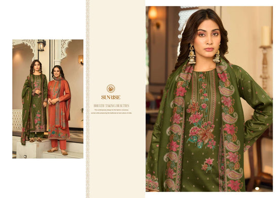 Sunrise Shilpa Vol 8 Heavy Jam Satin Dress Material - Amrah Wholesale