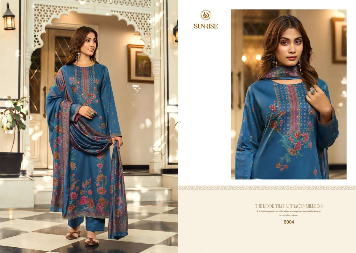 Sunrise Shilpa Vol 8 Heavy Jam Satin Dress Material - Amrah Wholesale