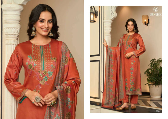 Sunrise Shilpa Vol 8 Heavy Jam Satin Dress Material