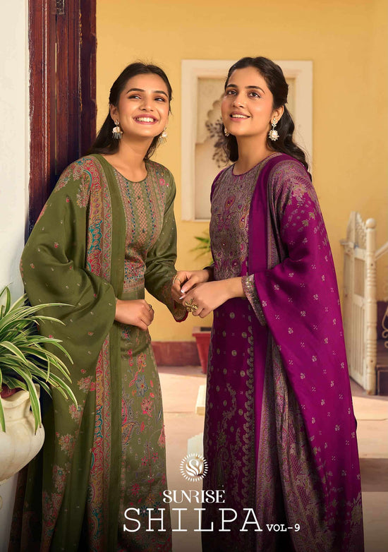 Sunrise Shilpa Vol 9 Jam Satin Dress Material
