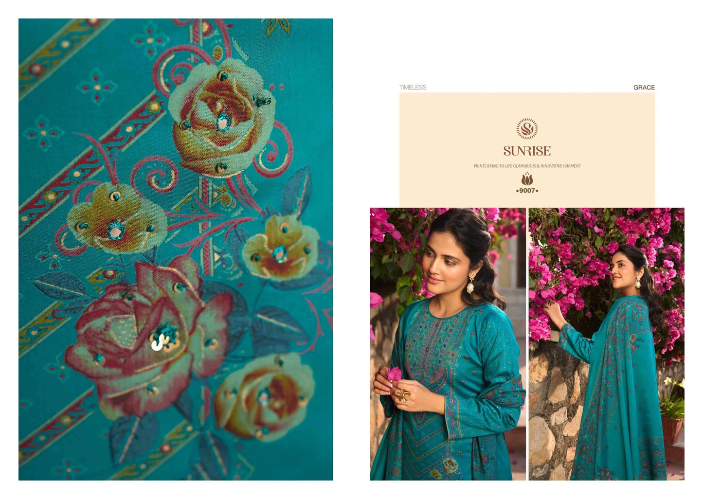 Sunrise Shilpa Vol 9 Jam Satin Dress Material