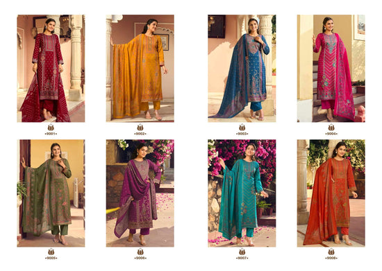 Sunrise Shilpa Vol 9 Jam Satin Dress Material