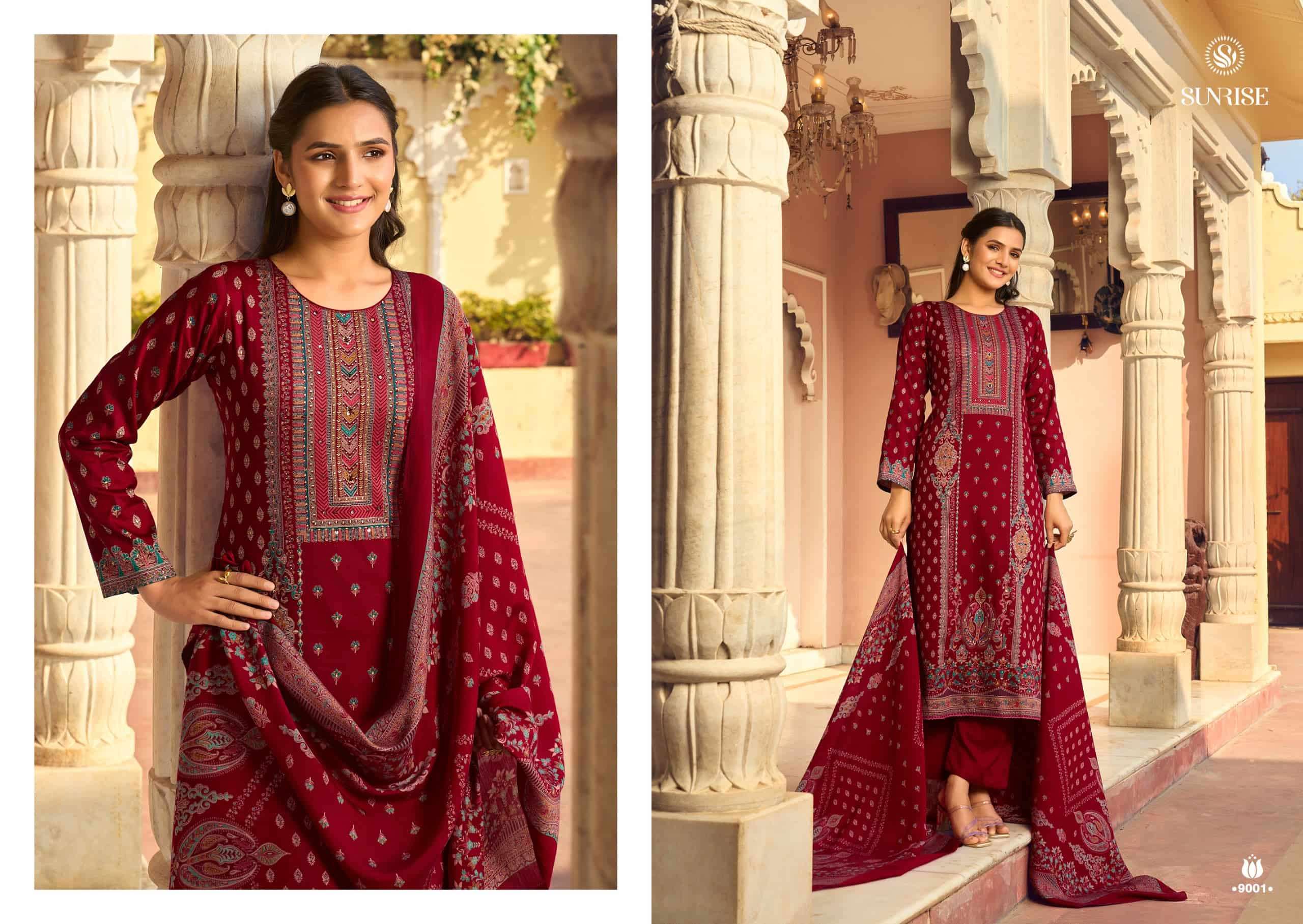 Sunrise Shilpa Vol 9 Jam Satin Dress Material
