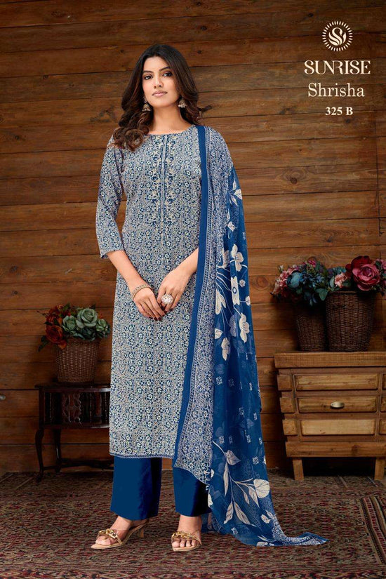 Sunrise Shrisha 325 Jam Satin Embroidered Dress Material - Amrah Wholesale