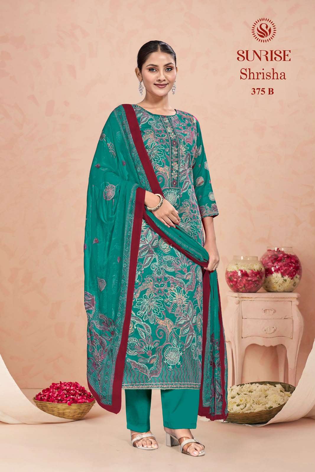 Sunrise Shrisha 353 Jam Satin Pakistani Suit