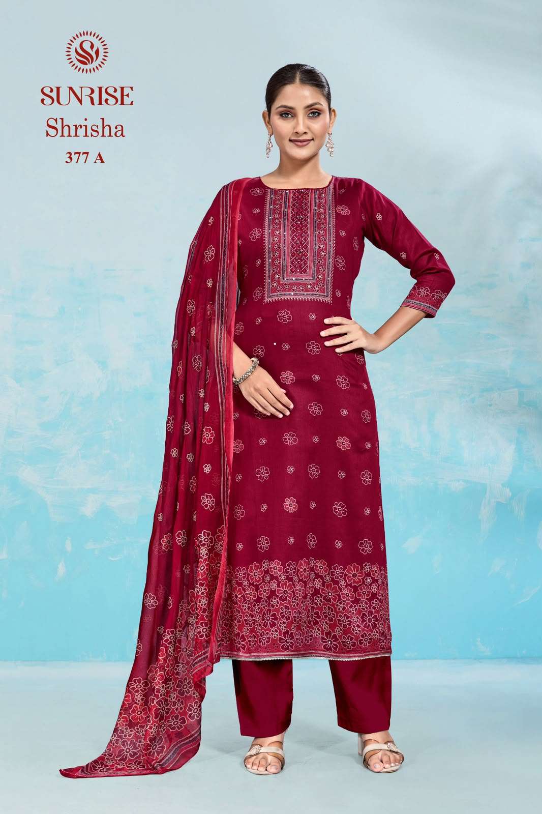 Sunrise Shrisha 377 Fancy Jam Satin Dress Material Collection