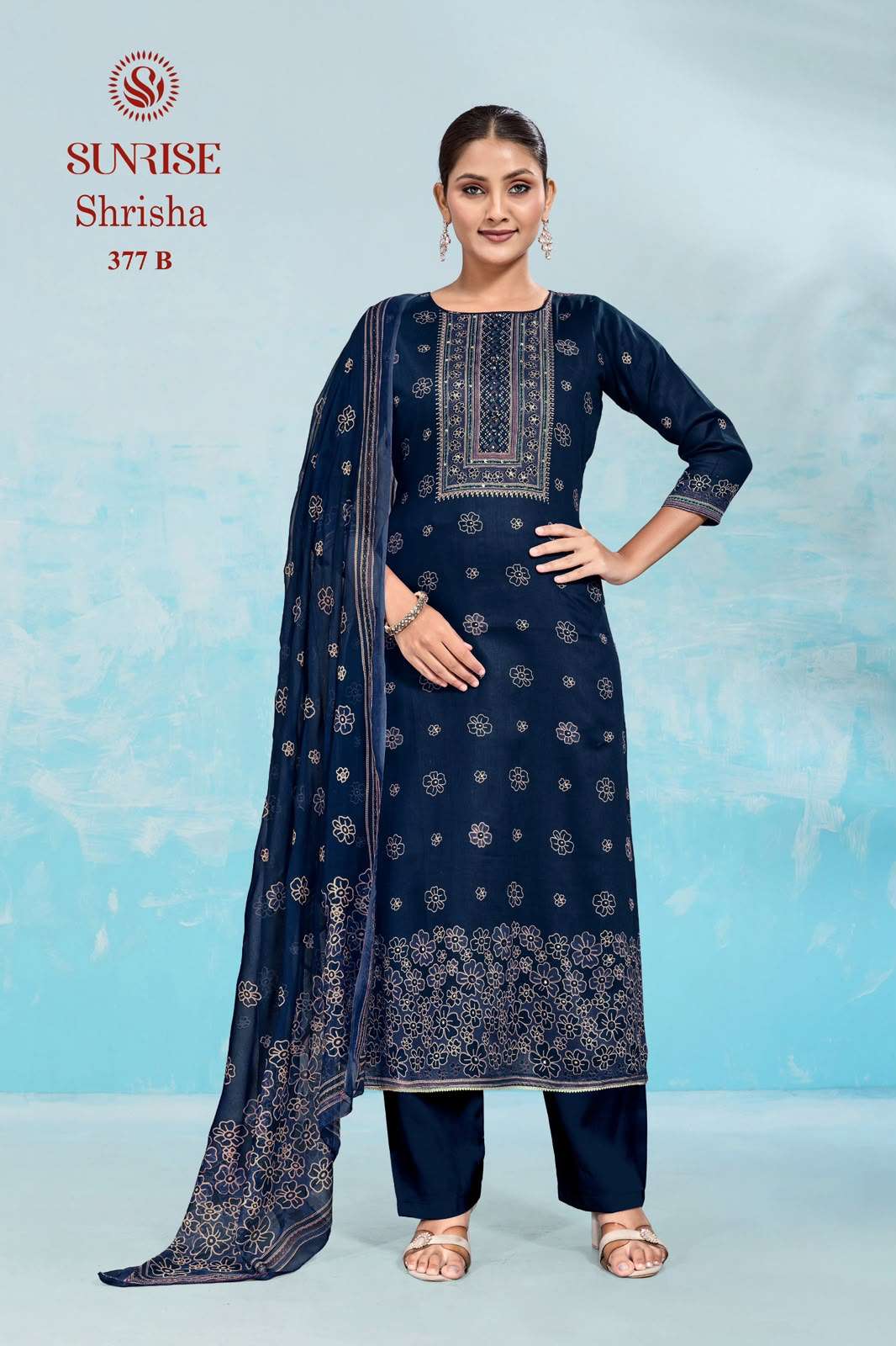 Sunrise Shrisha 377 Fancy Jam Satin Dress Material Collection