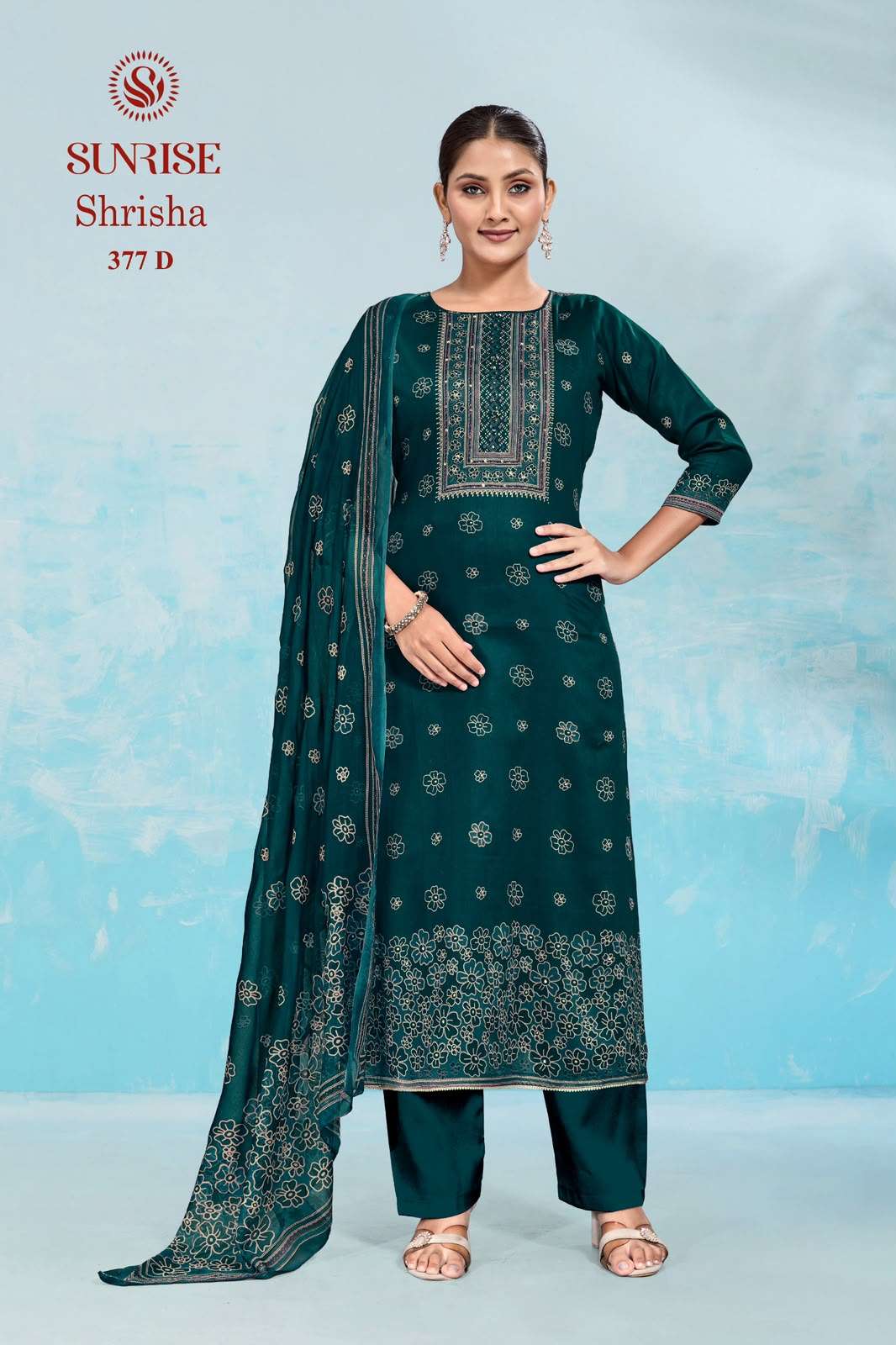 Sunrise Shrisha 377 Fancy Jam Satin Dress Material Collection