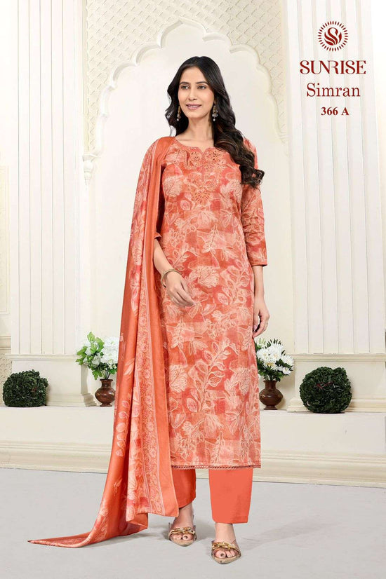 Sunrise Simran 366 Heavy Jam Satin Dress Material - Amrah Wholesale