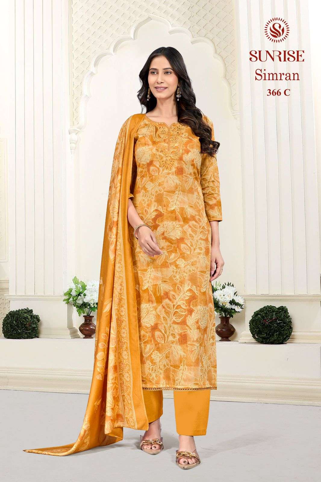 Sunrise Simran 366 Heavy Jam Satin Dress Material - Amrah Wholesale