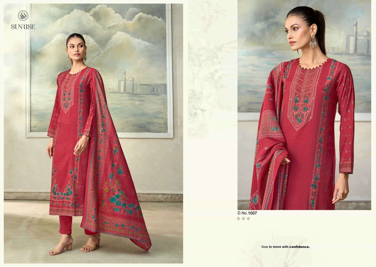Sunrise Singhar Premium Vintage Silk Dress Material - Amrah Wholesale