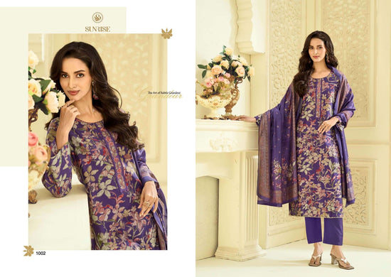 Sunrise Sitara Bostone Silk Dress Material - Amrah Wholesale