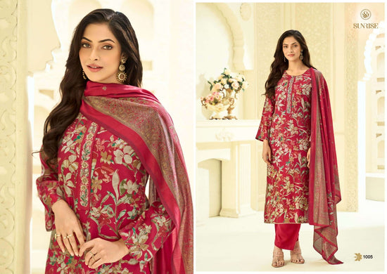 Sunrise Sitara Bostone Silk Dress Material - Amrah Wholesale