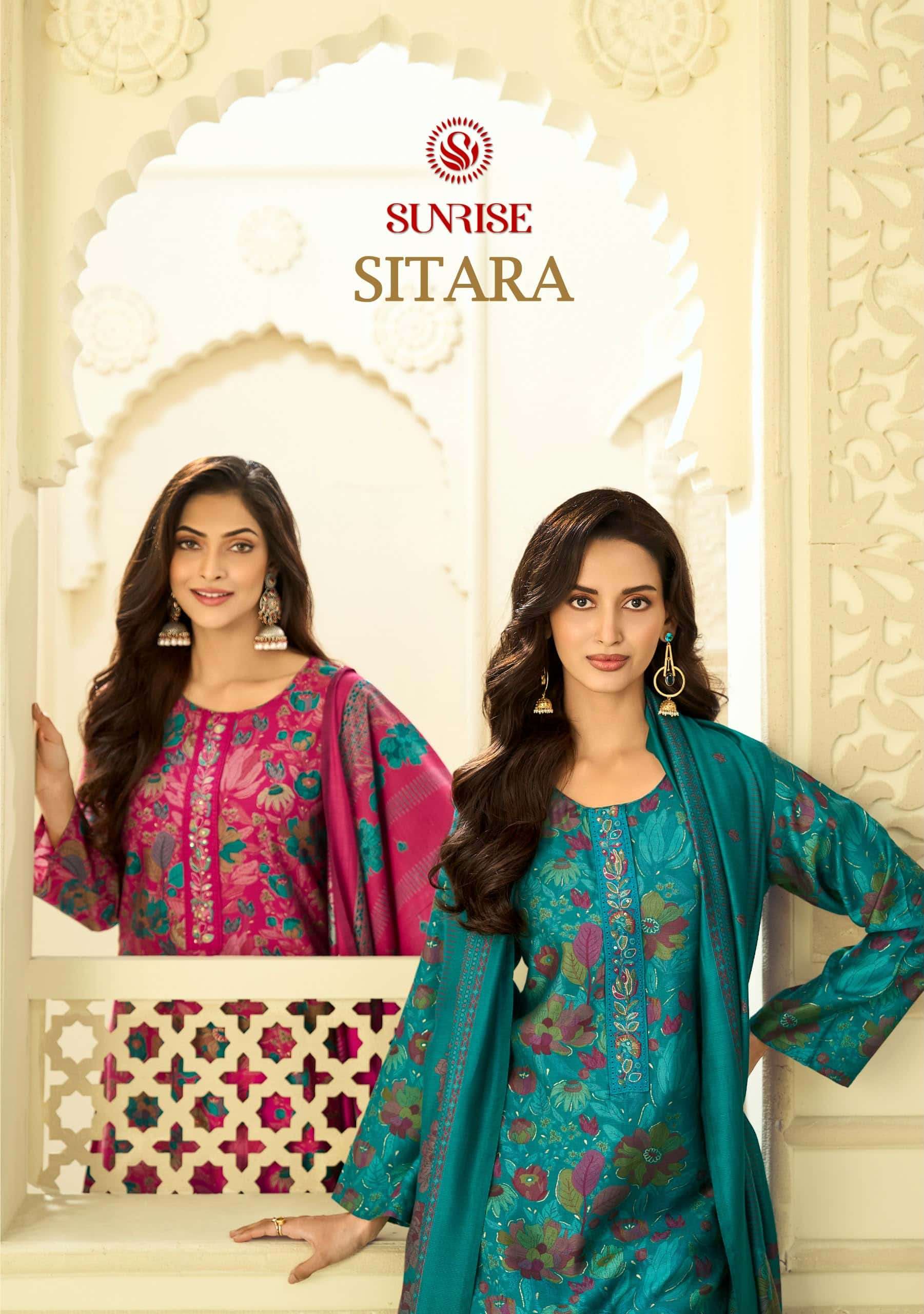 Sunrise Sitara Bostone Silk Dress Material