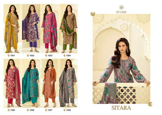 Sunrise Sitara Bostone Silk Dress Material