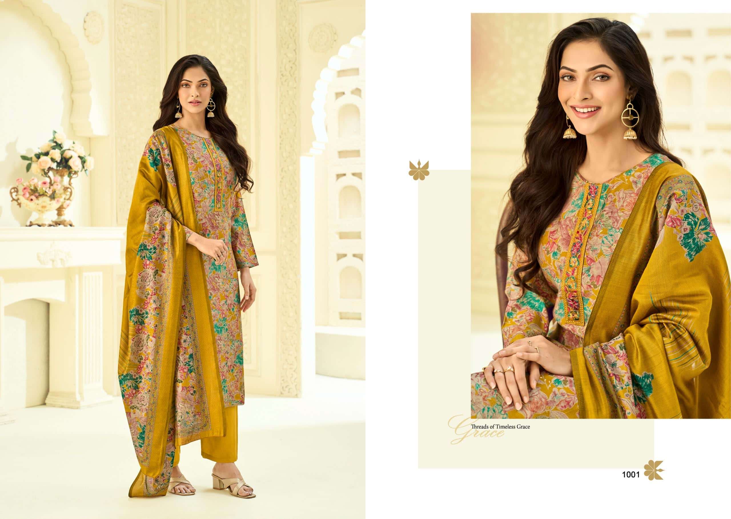 Sunrise Sitara Bostone Silk Dress Material