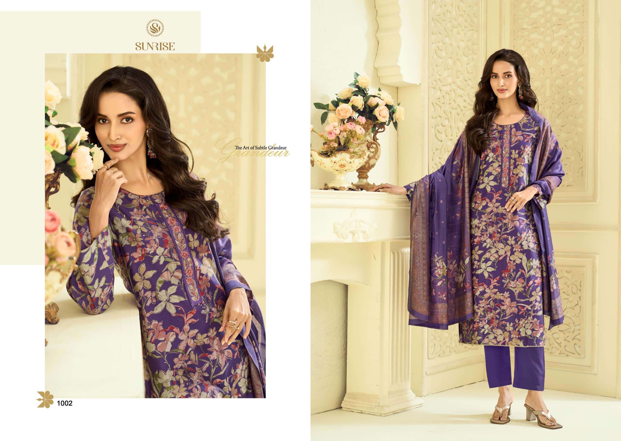 Sunrise Sitara Bostone Silk Dress Material