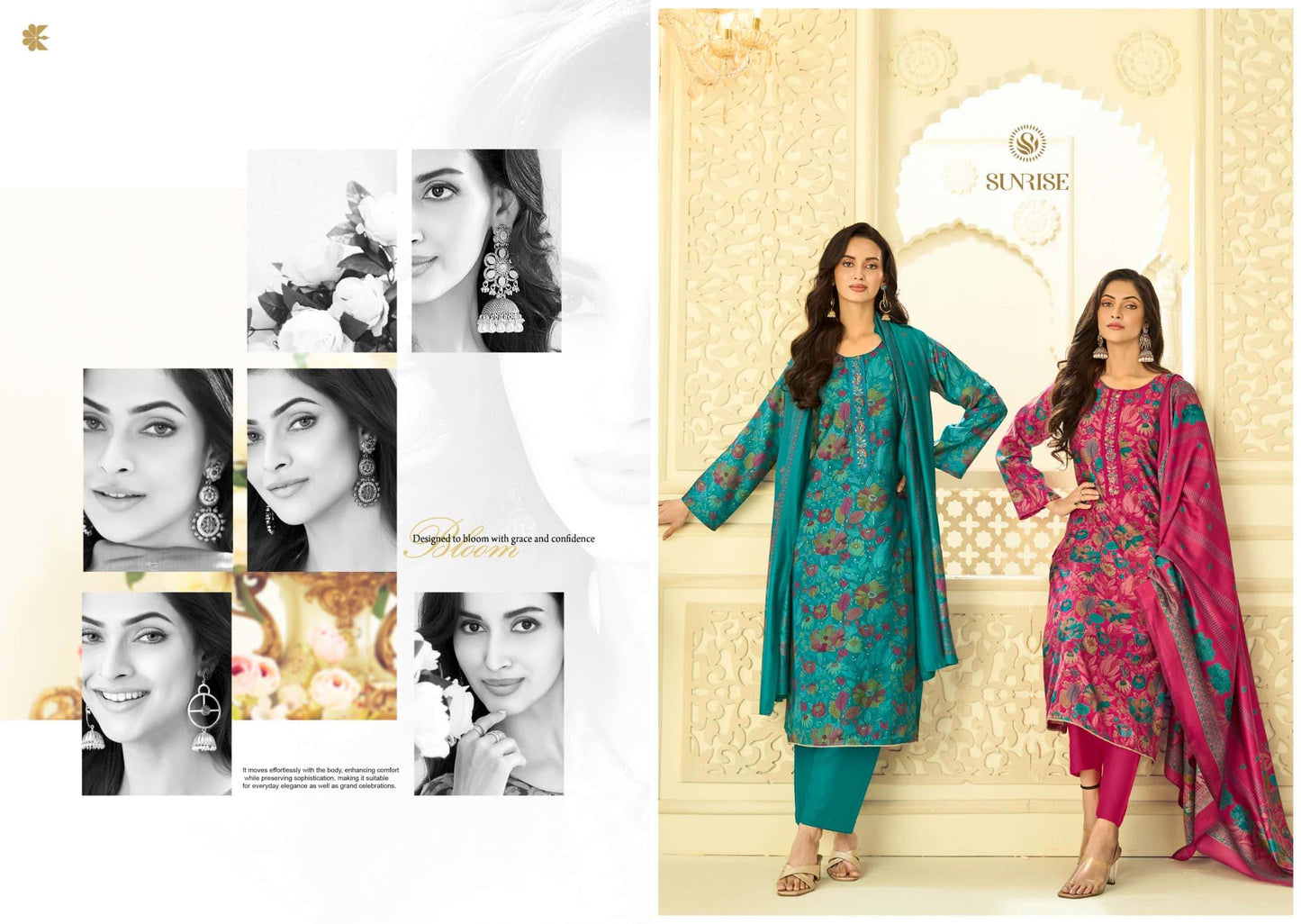 Sunrise Sitara Bostone Silk Dress Material