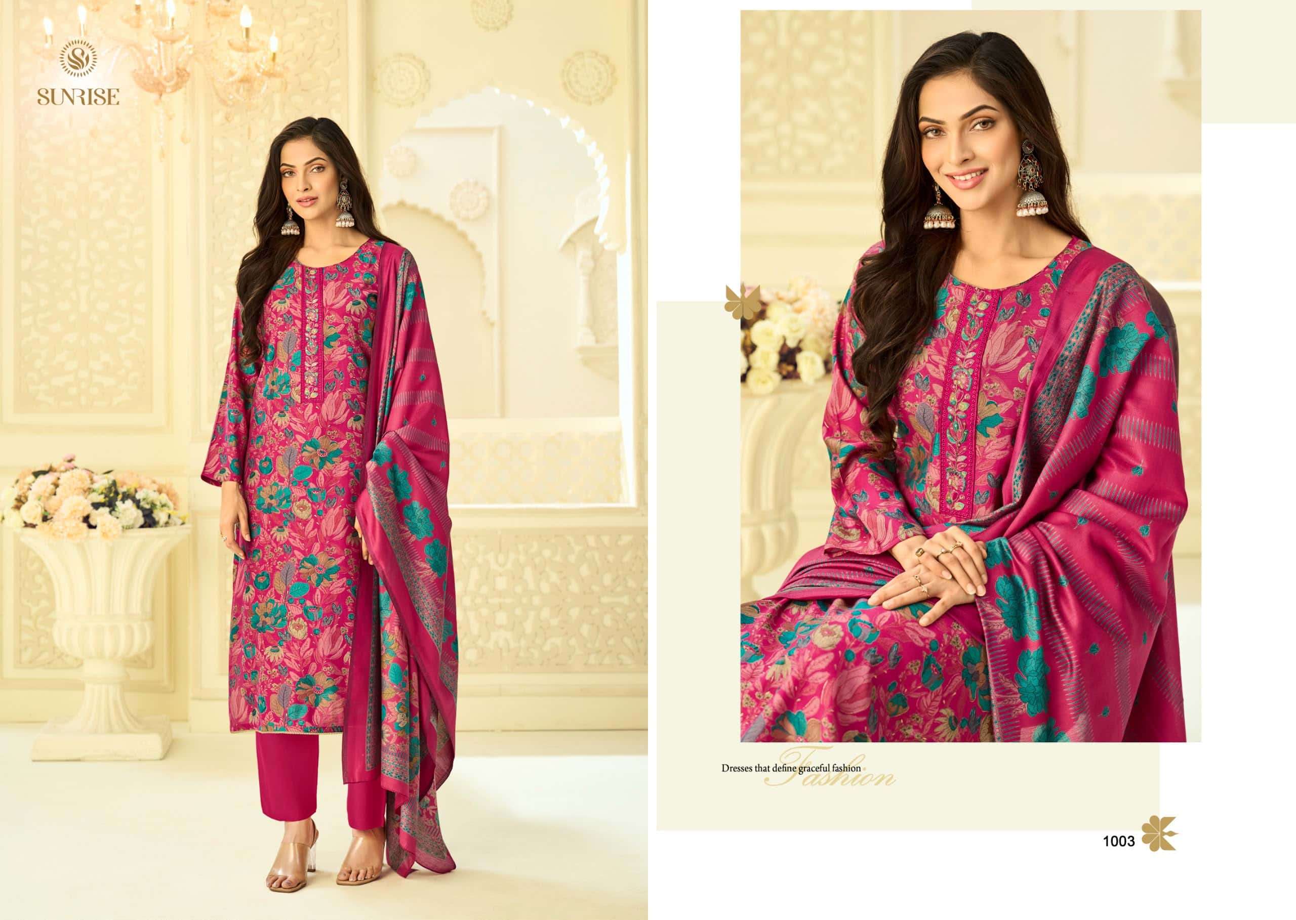 Sunrise Sitara Bostone Silk Dress Material