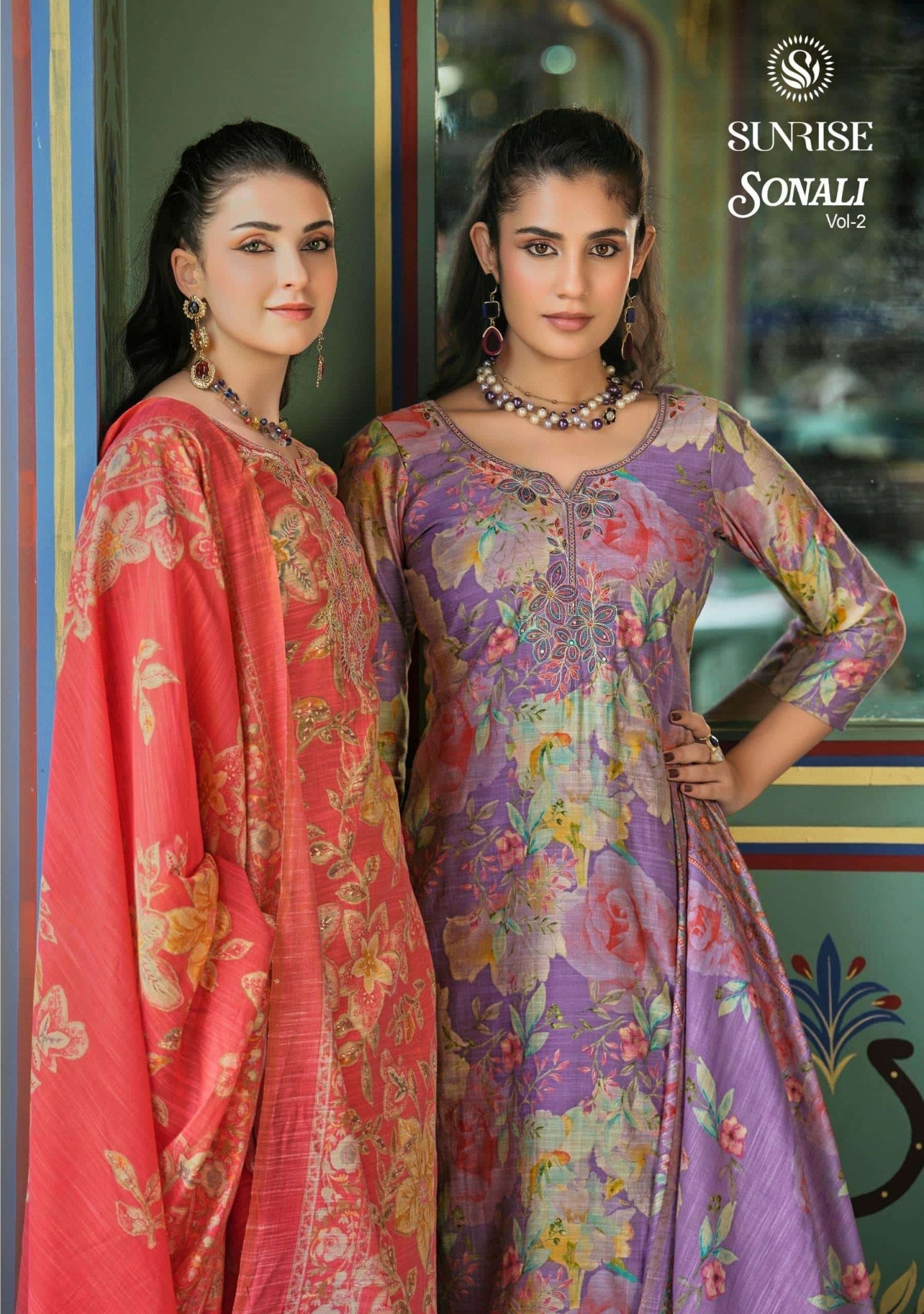 Sunrise Sonali Vol 2 Vintage Silk Dress Material - Amrah Wholesale